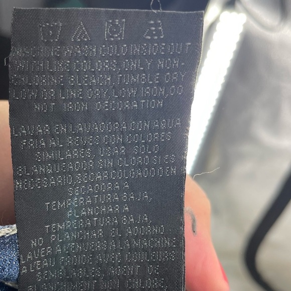 Wired Heart Womens Jeans Wide Leg Sz 34 Studded Gem Cross Back Pockets long tall - Picture 9 of 9